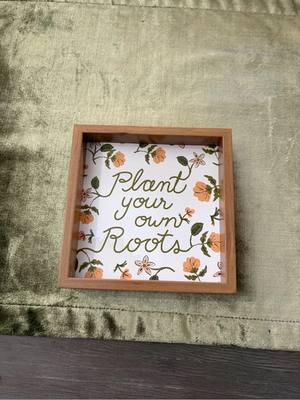 Kohl's Wood-Framed Square Wall Sign in Black and Brown